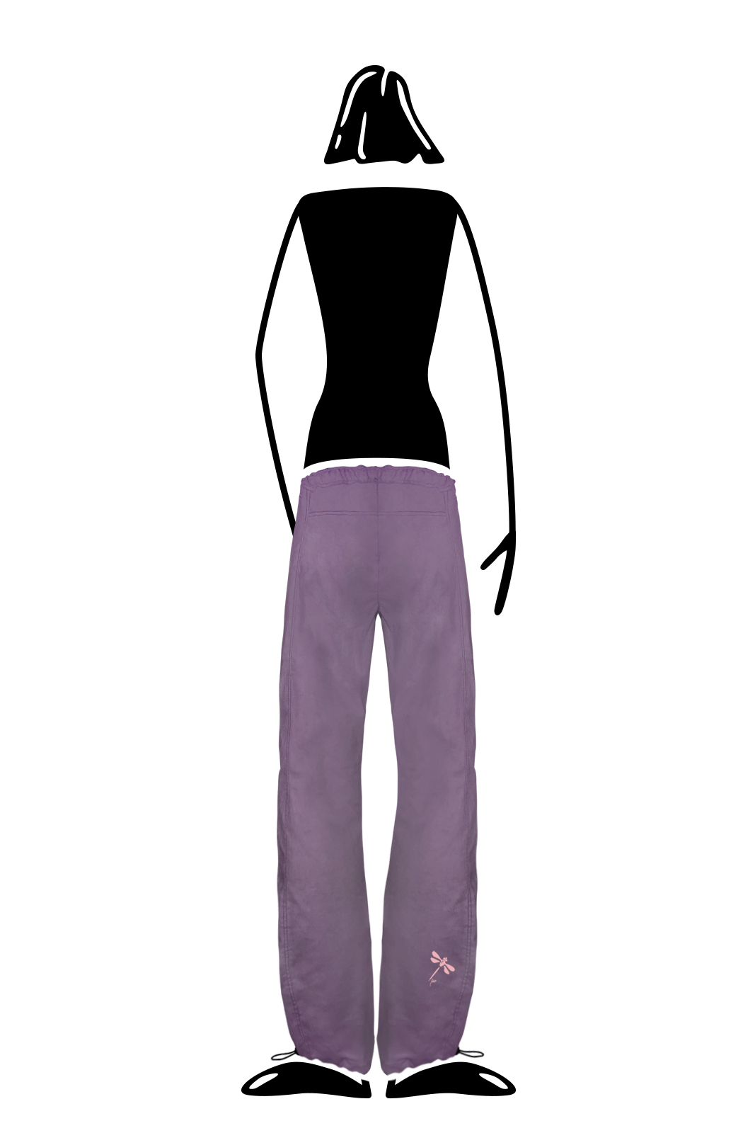 Women\'s lilac velvet trousers \